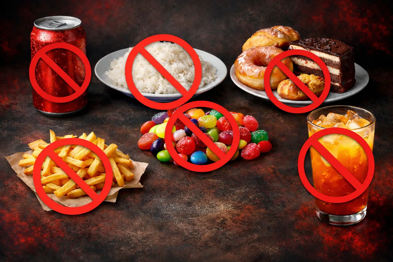 غذاهای ممنوعه برای دیابت: قندهای ساده، کربوهیدرات تصفیه‌شده و نوشابه