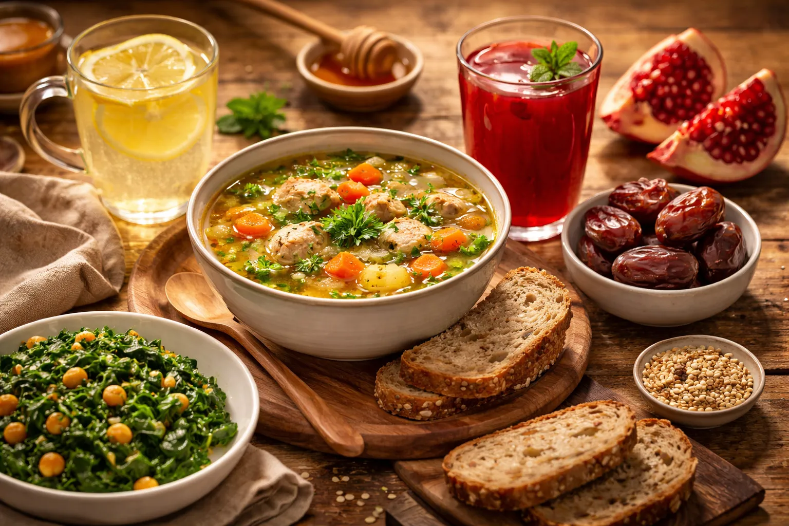 استراحت و تغذیه مقوی بعد از فصد خون - سوپ گرم و شربت عسل